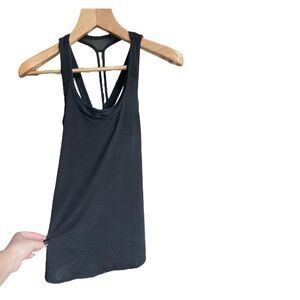 Athleta Women’s Black 2 in 1 Attached Cross Back Bra and Tank Top, Size Small